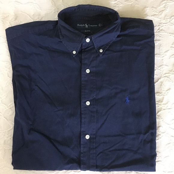Ralph Lauren Other - RALPH LAUREN Blake Navy Blue Dress Shirt Mens L